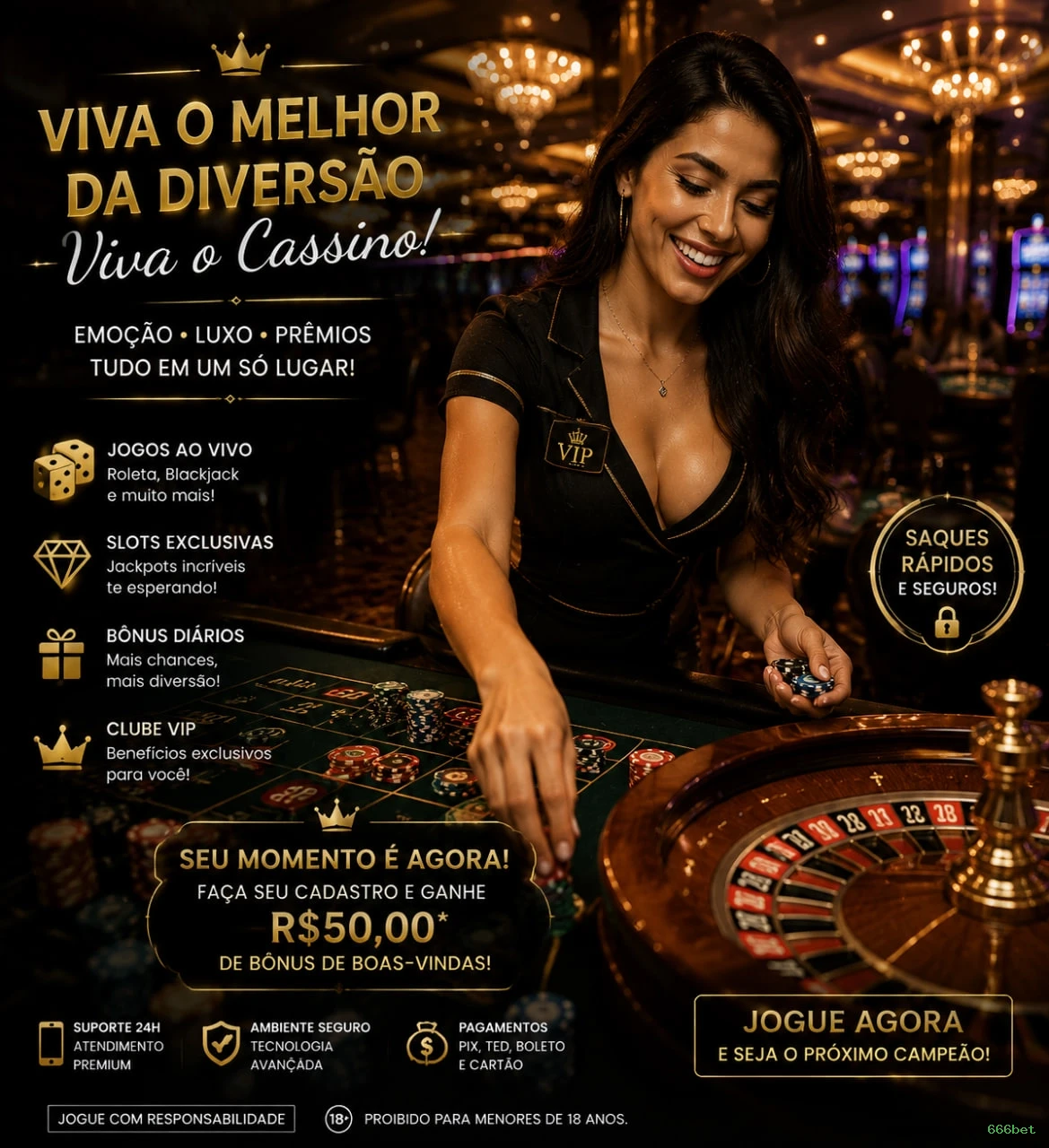 Bônus boas-vindas 666bet R$100